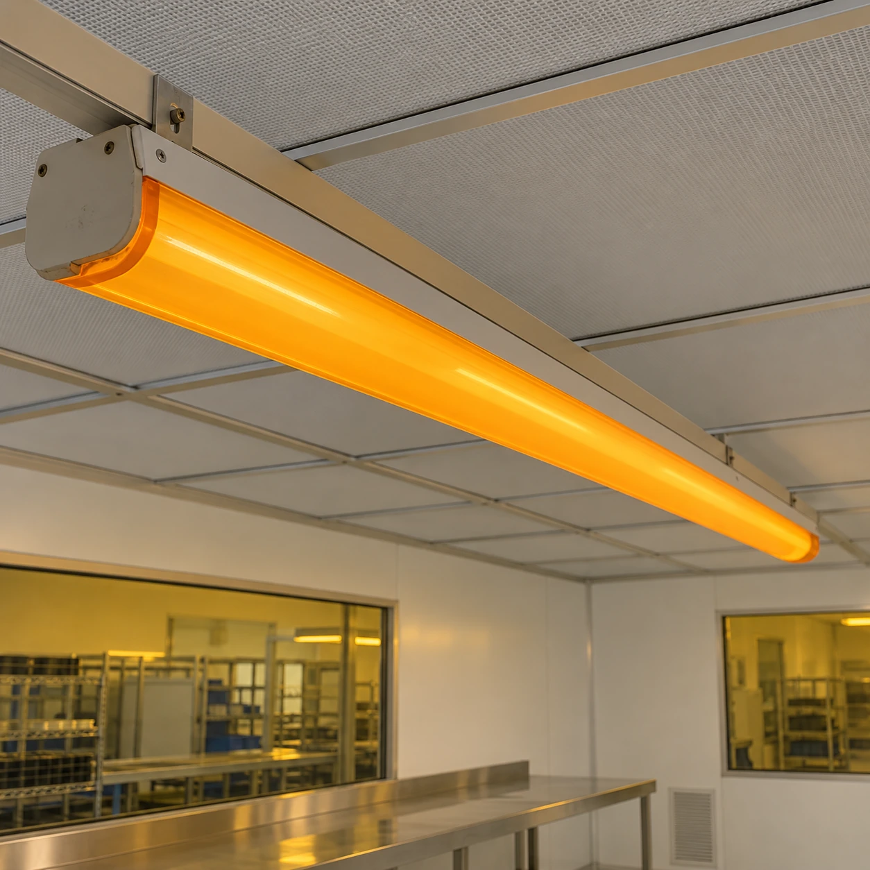 Amber Cleanroom Lights