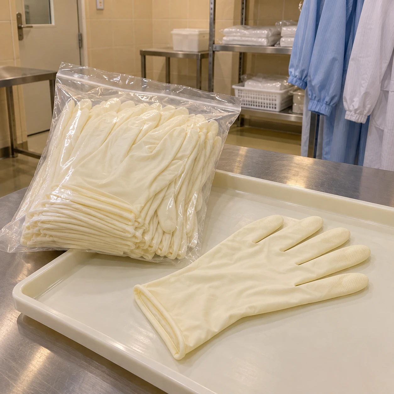 latex cleanroom gloves