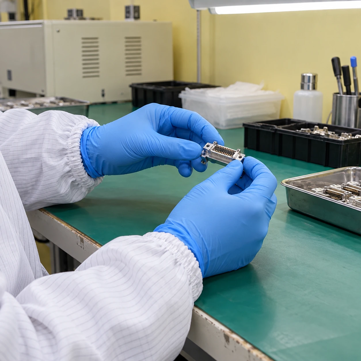 nitrile cleanroom gloves class 100