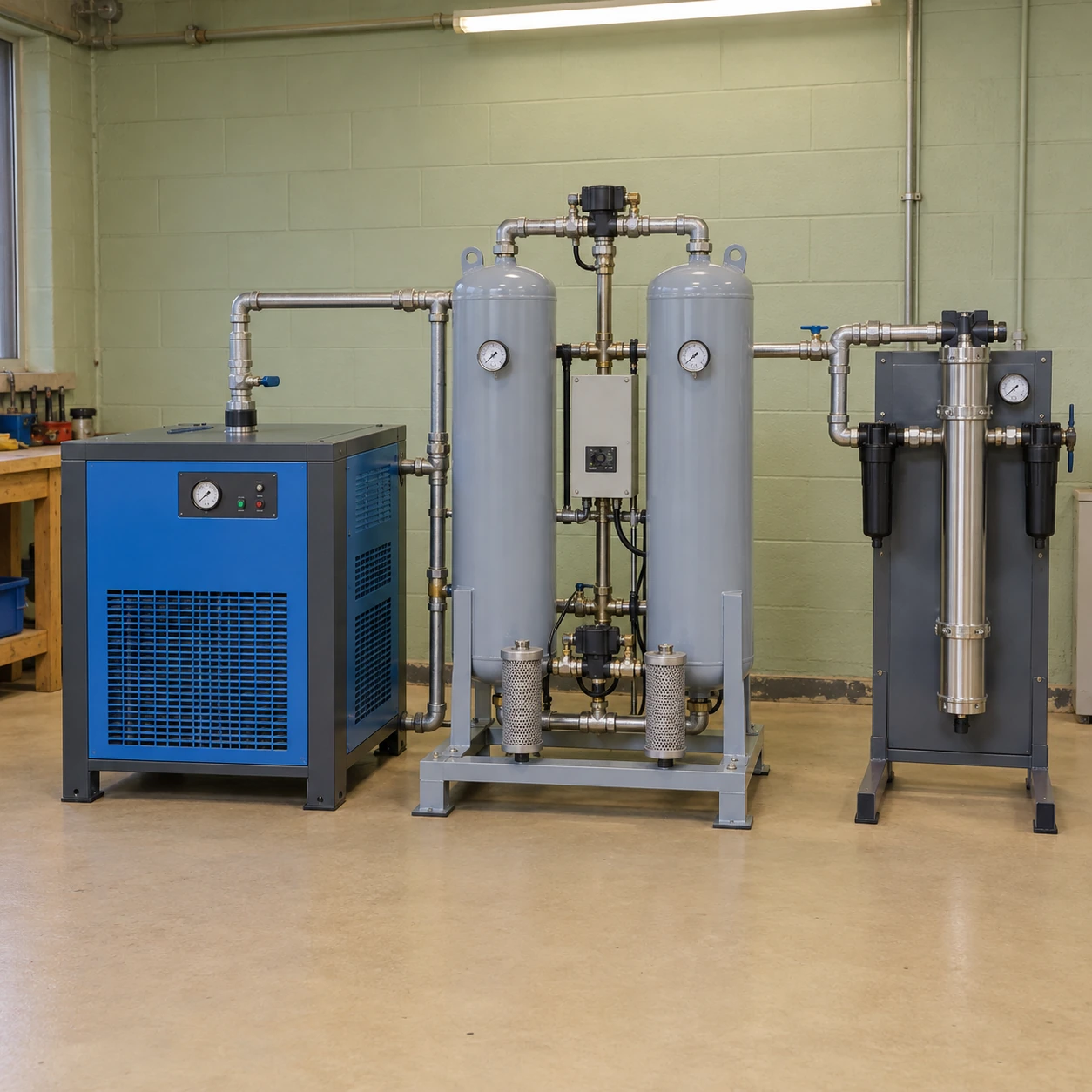 compressed air dryer types