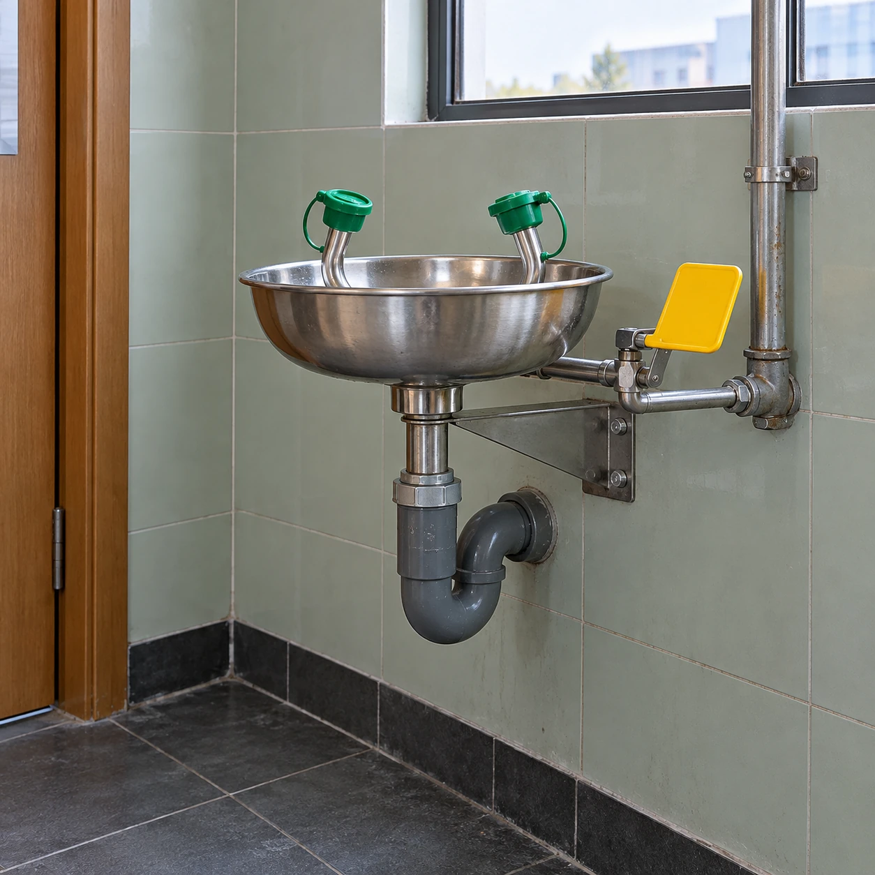 wall mounted emergency eyewash station