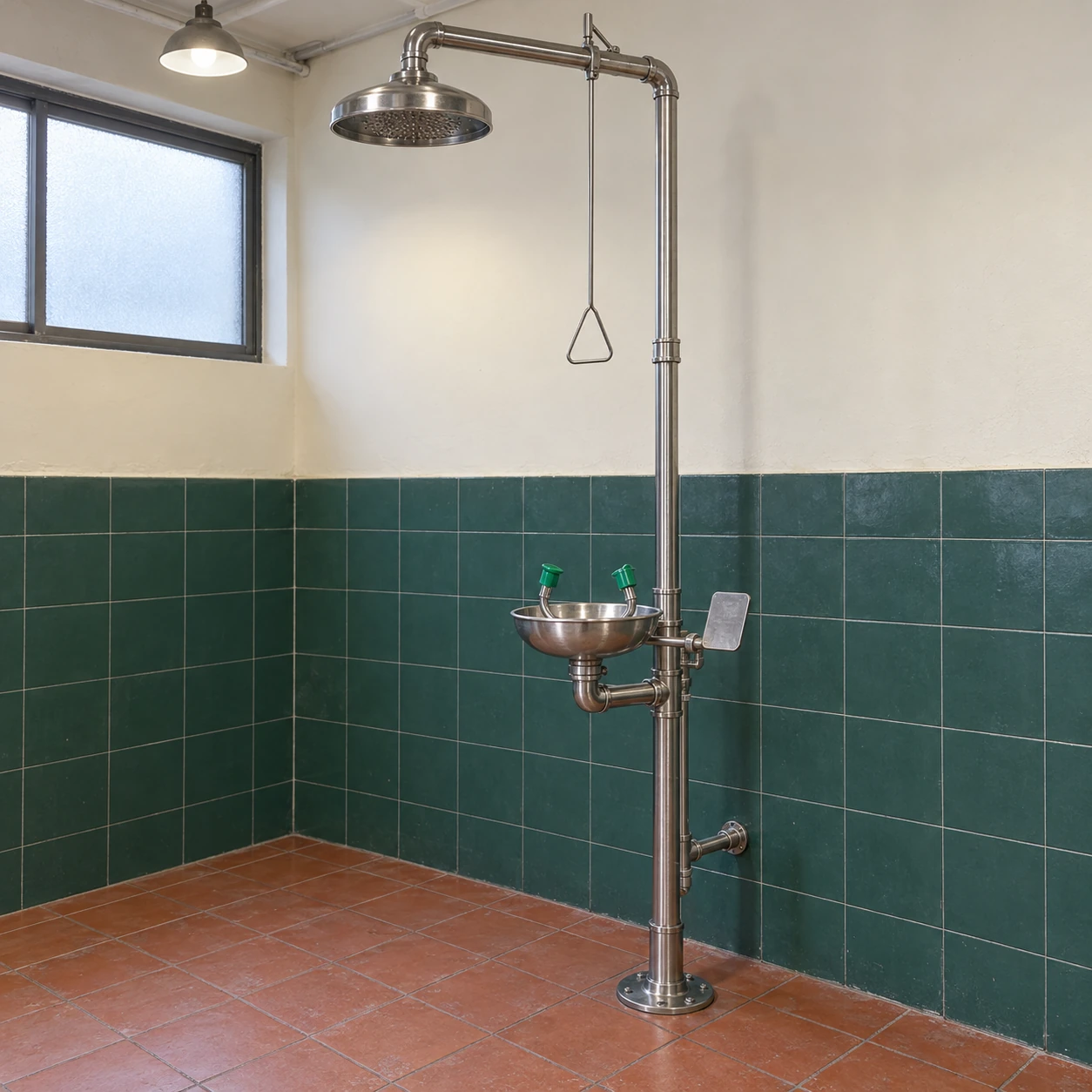 emergency safety shower and eyewash