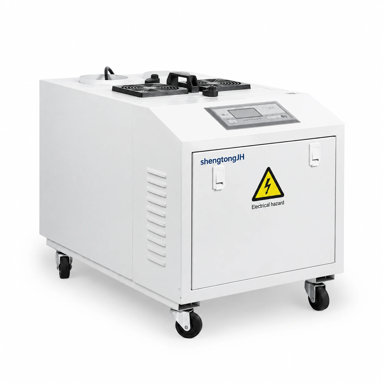 shengtongJH ultrasonic humidifier cabinet with control panel and swivel casters
