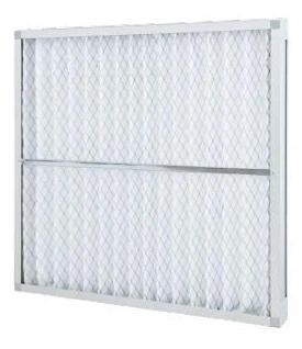 Metal-frame pre-filter with media support mesh