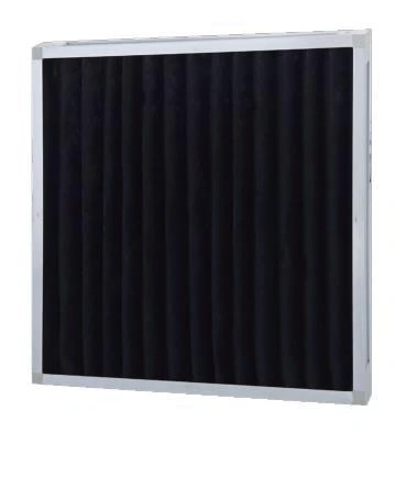 Panel activated carbon filter