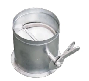 Lever-operated circular damper
