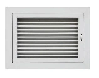 Hinged adjustable grille