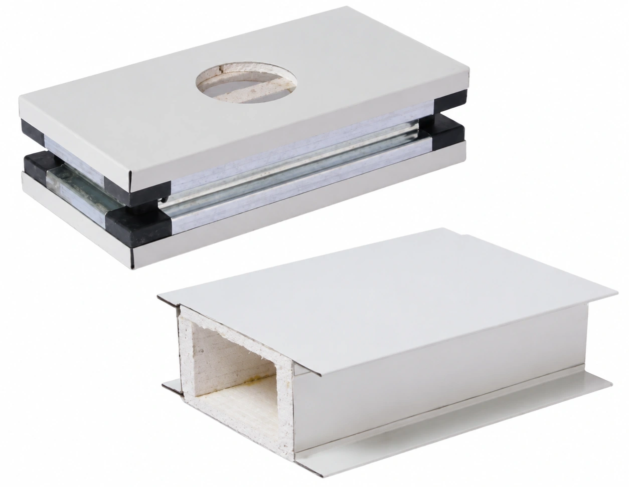 Hollow magnesium oxide sandwich panel