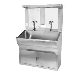 Two-station scrub sink