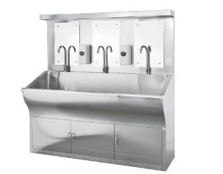 Three-station scrub sink