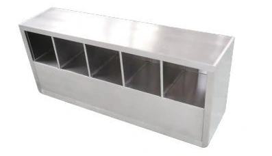 S-profile bench with divided footwear compartments
