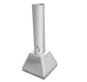 Formed stainless extraction hood with a vertical duct connection