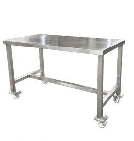 Stainless worktable on casters
