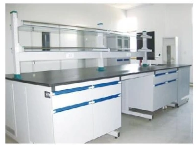 Laboratory bench arrangement with cabinets and drawers