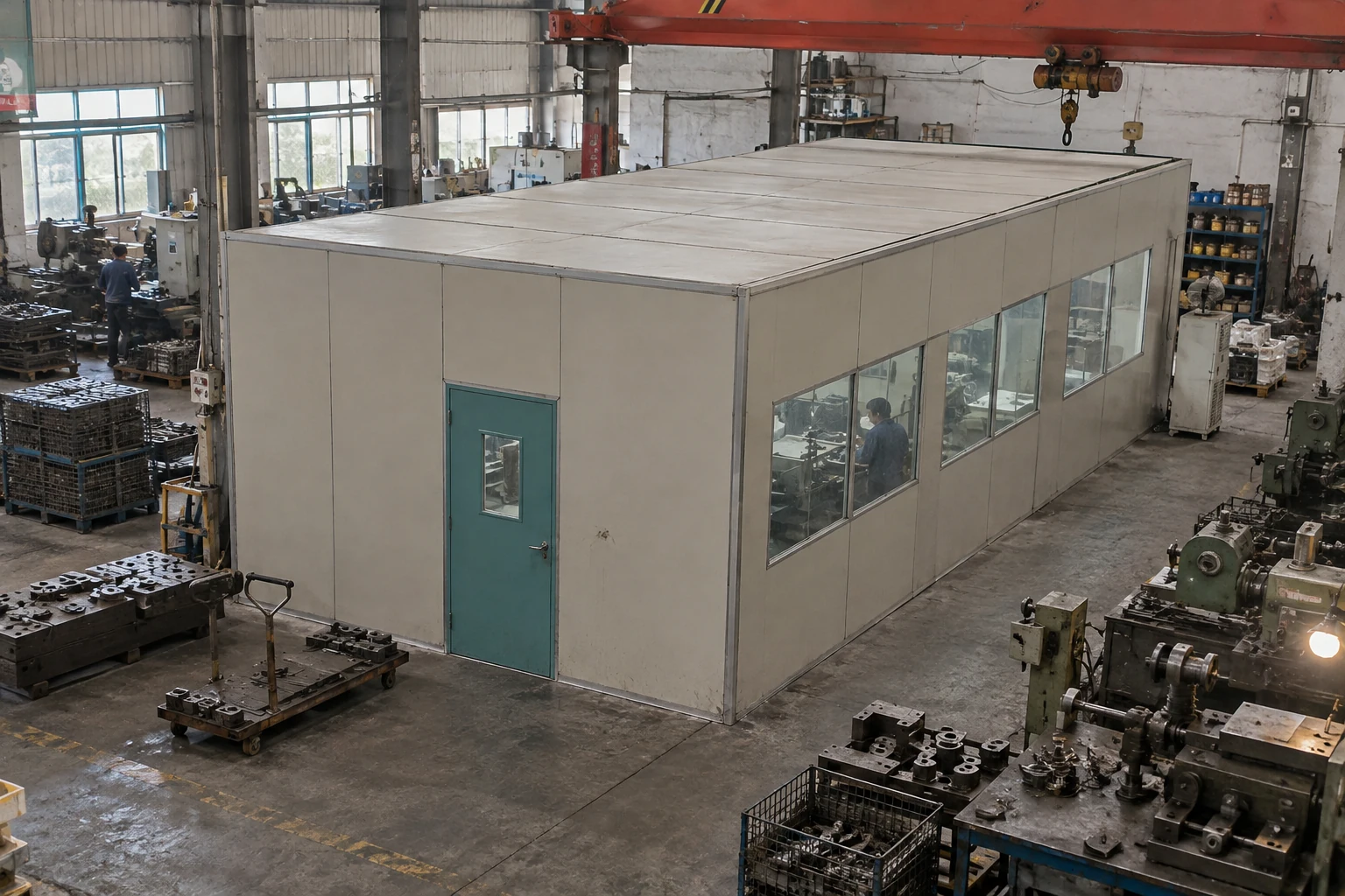 modular cleanroom 12x20x10 4 wall