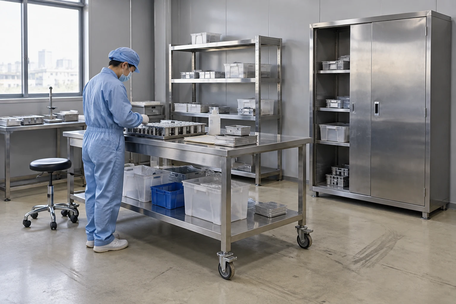 modular cleanroom furniture