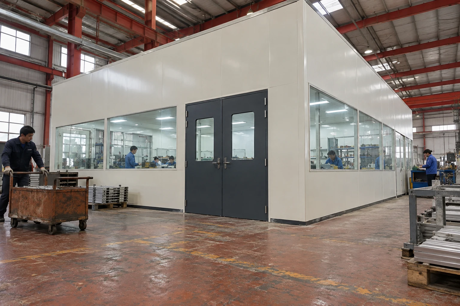 modular cleanroom 20x20x10 4 wall