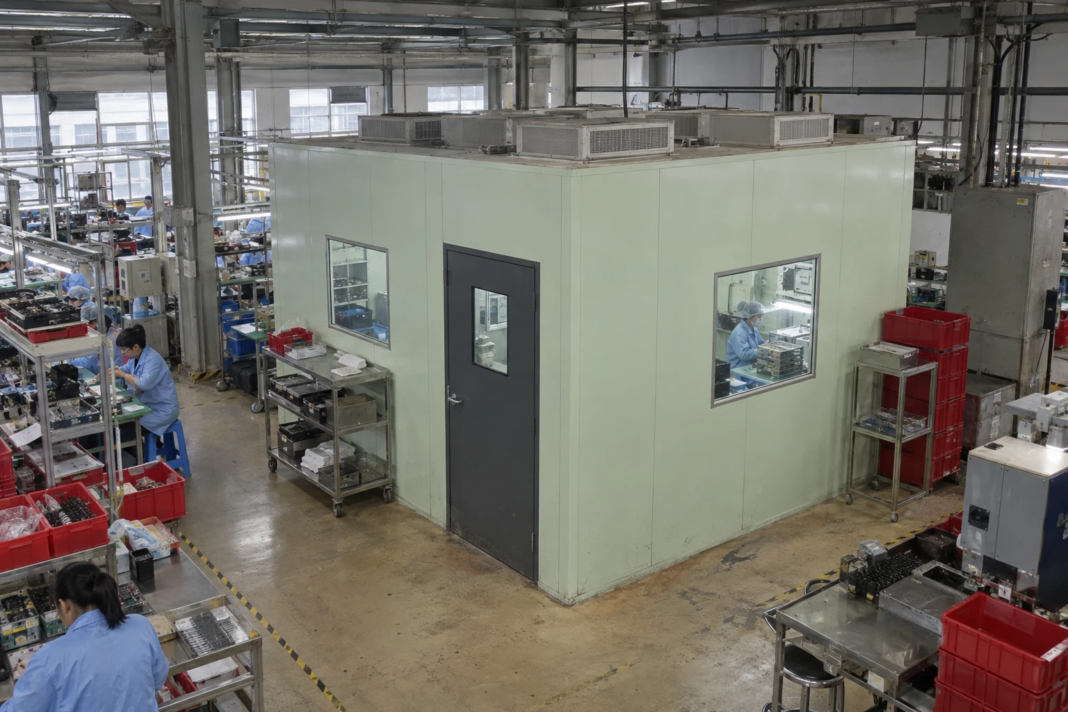 modular cleanroom 12x12x10 4 wall