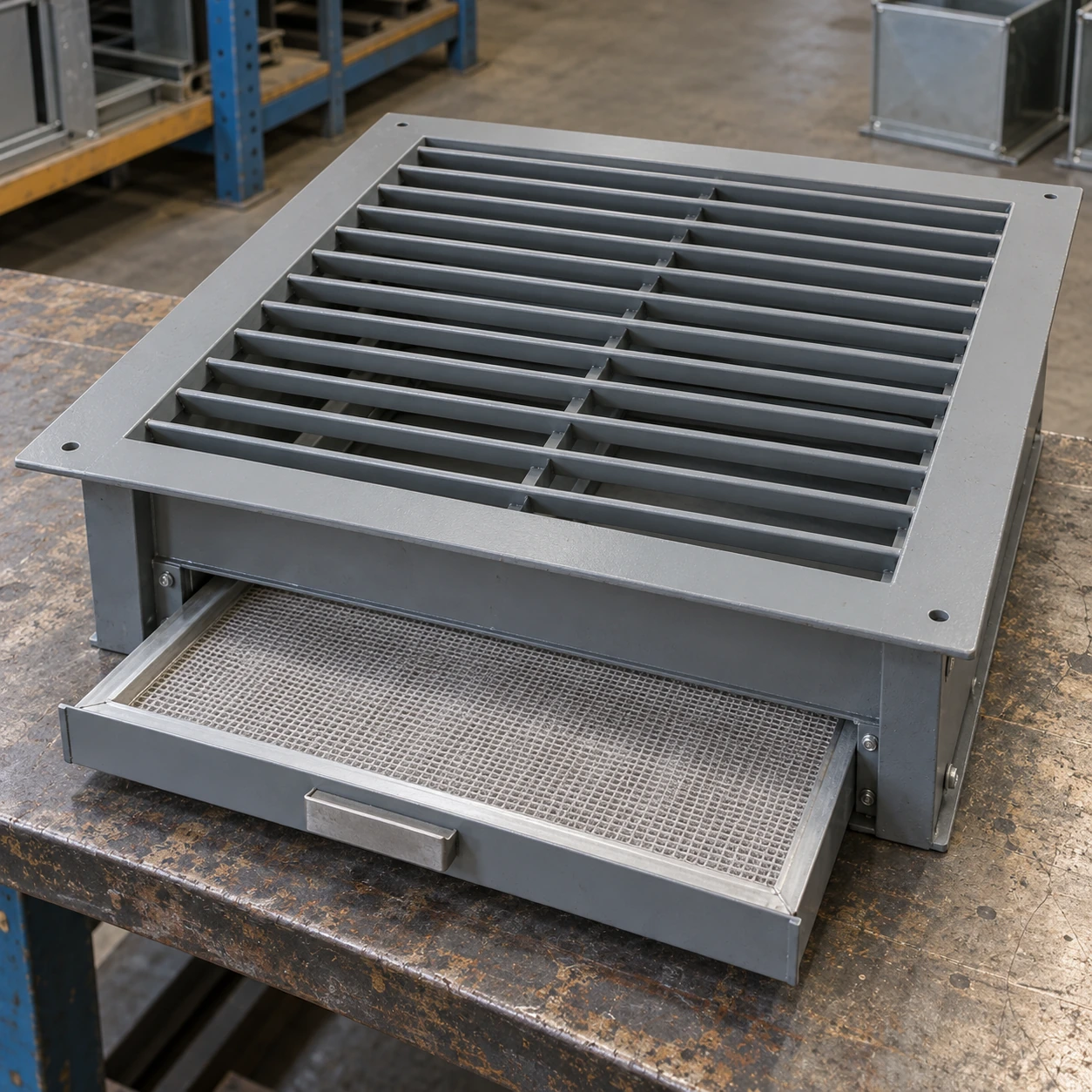 floor return air grille with filter