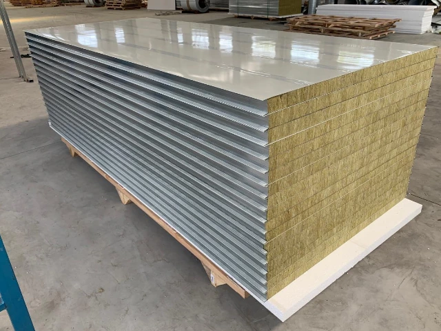 rock wool and pu sandwich panel