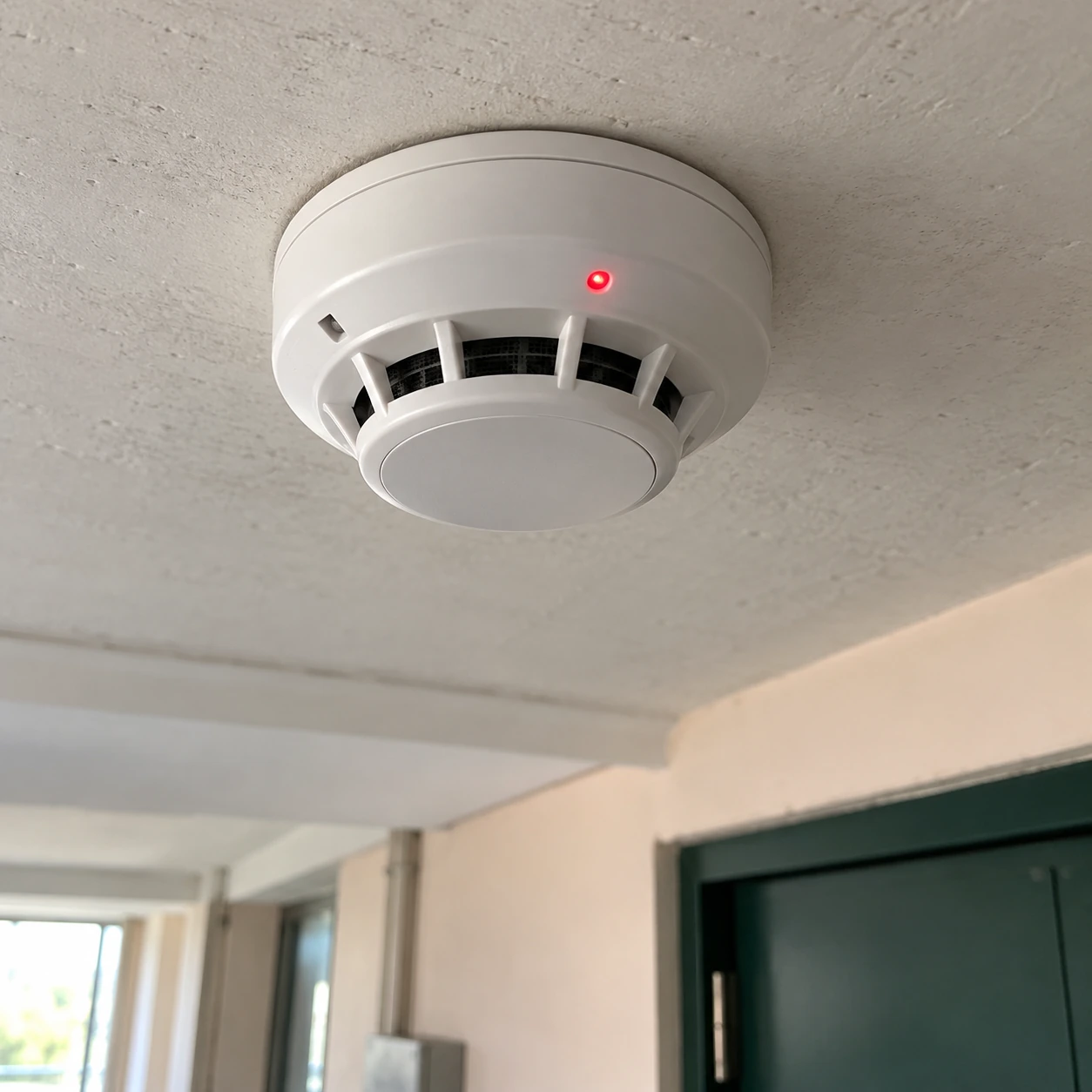 smoke detector blinking red