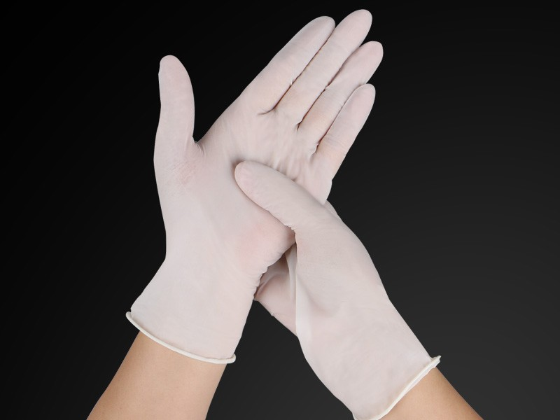 9 Inch White Nitrile Cleanroom Gloves — product view 5
