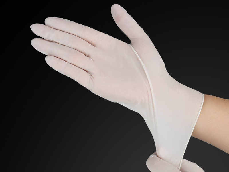 9 Inch White Nitrile Cleanroom Gloves — product view 3