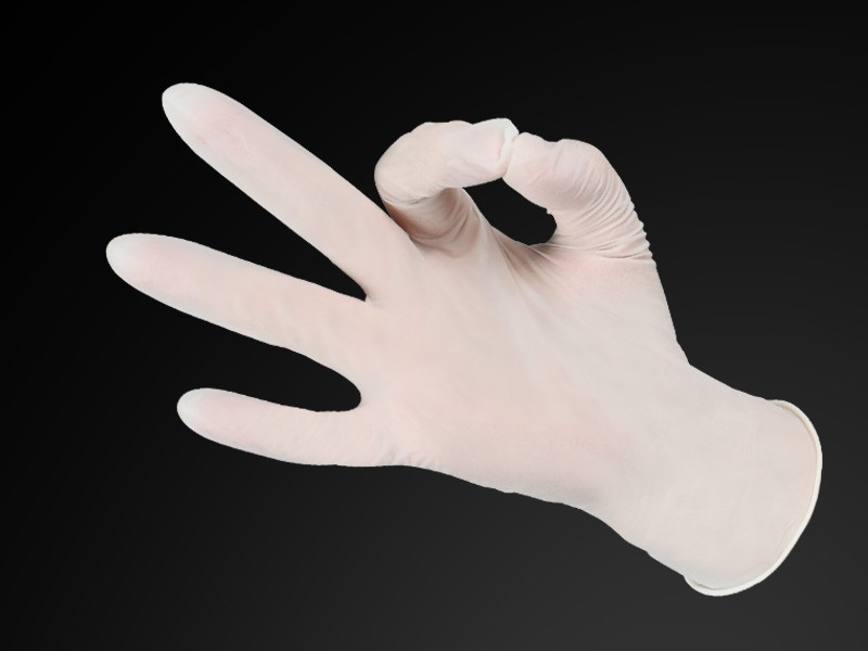 9 Inch White Nitrile Cleanroom Gloves — product view 2