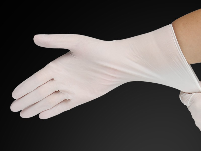12 Inch White Nitrile Cleanroom Gloves — product view 3