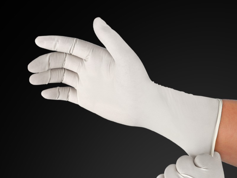 12 Inch White Latex Cleanroom Gloves — product view 5