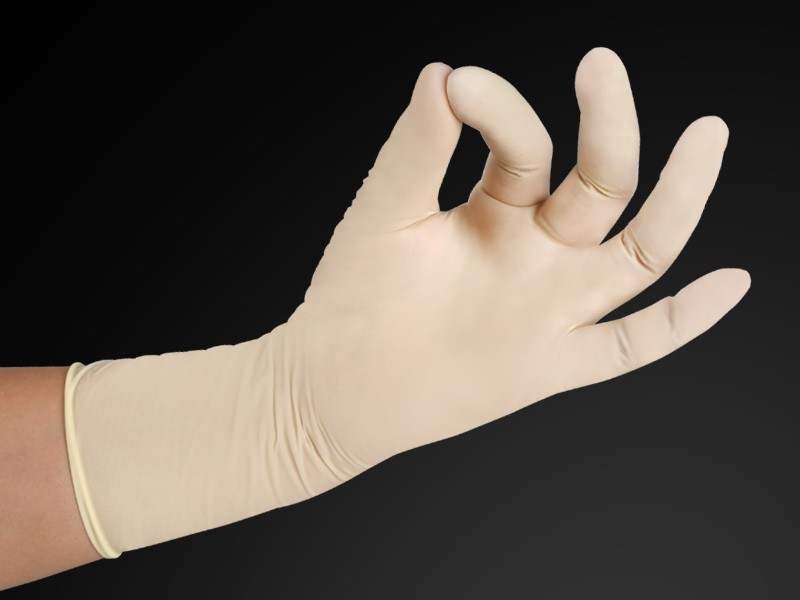 12 Inch Yellow Latex Cleanroom Gloves — product view 4