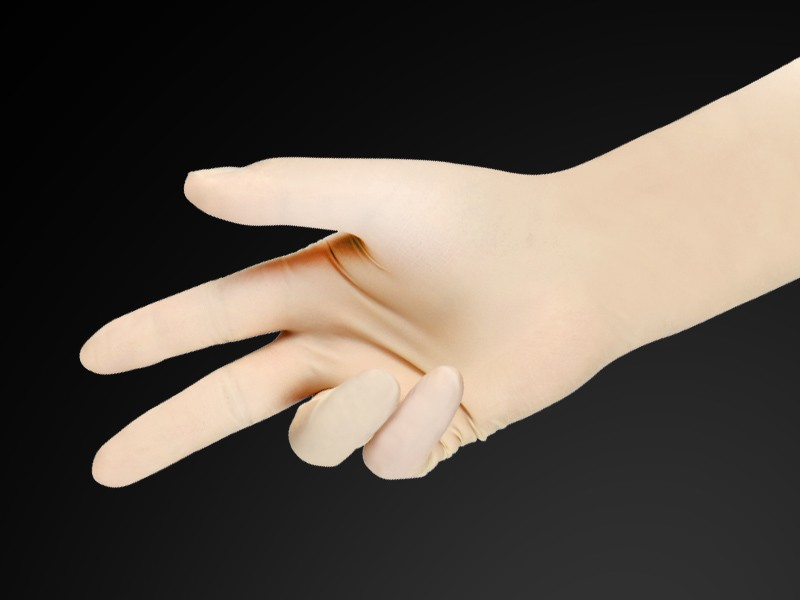 12 Inch Yellow Latex Cleanroom Gloves — product view 3