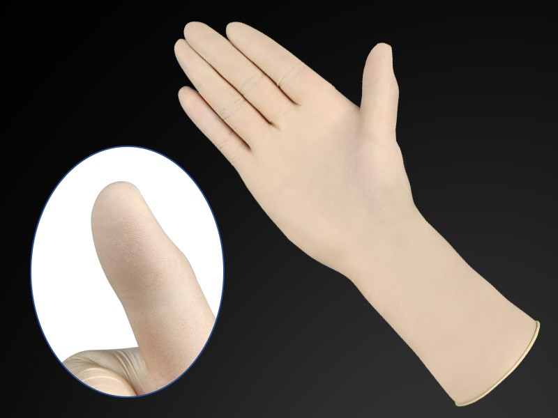 12 Inch Yellow Latex Cleanroom Gloves — product view 2