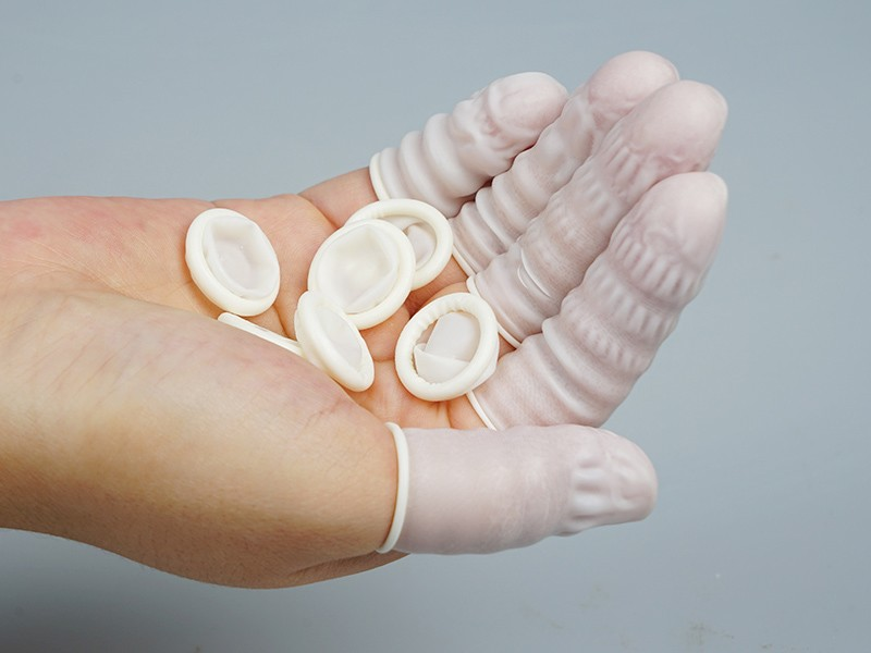 White Nitrile Finger Cots — product view 3