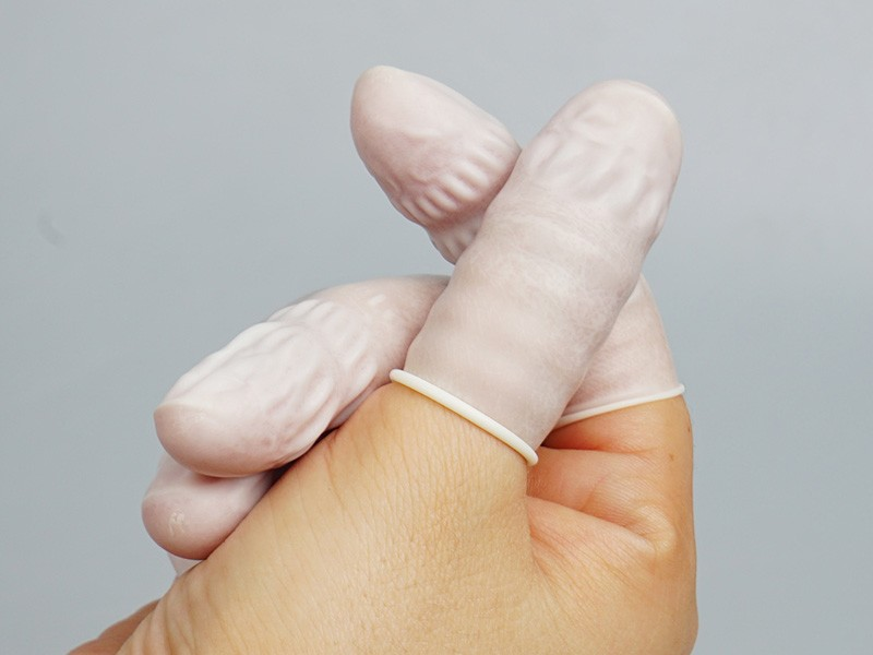White Nitrile Finger Cots — product view 2