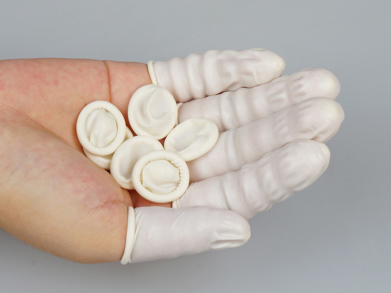 White Latex Finger Cots — product view 2