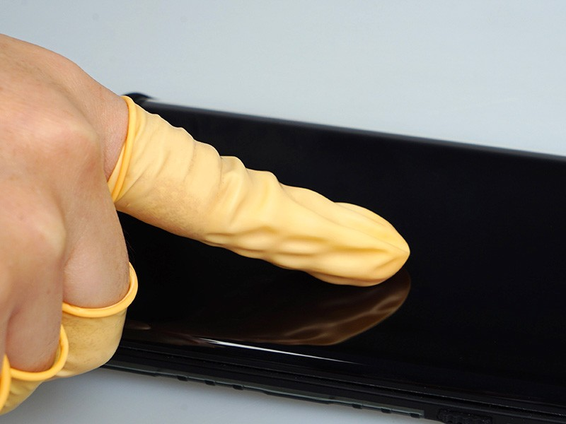 Yellow Latex Finger Cots — product view 2