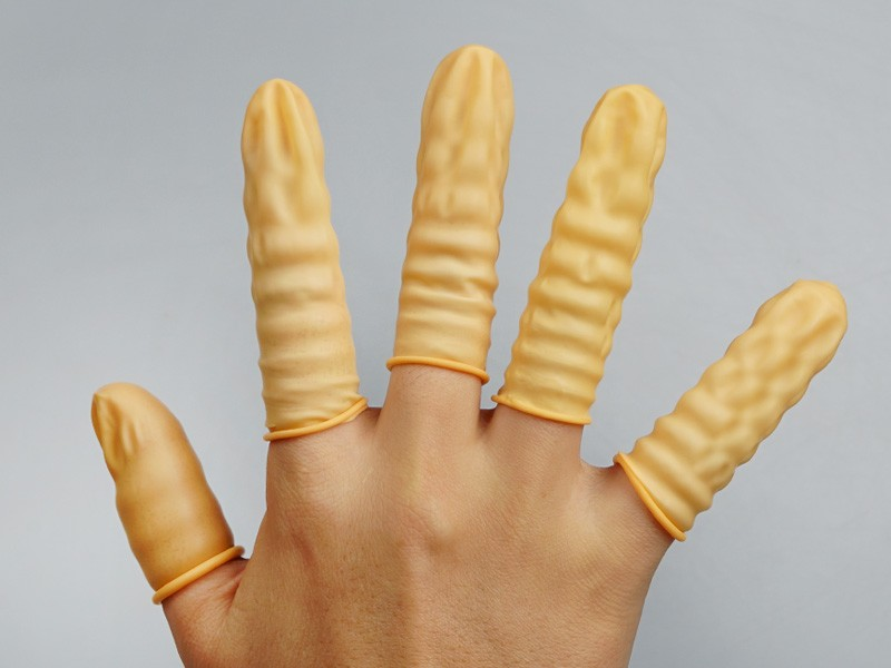 Yellow Latex Finger Cots — product view 4