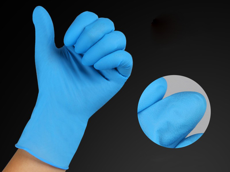 9 Inch Blue Nitrile Cleanroom Gloves — product cover