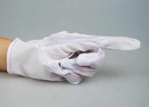 Anti-Static Dotted Gloves — Dotted glove finger fit