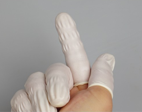 White Nitrile Finger Cots — Nitrile finger cot coverage