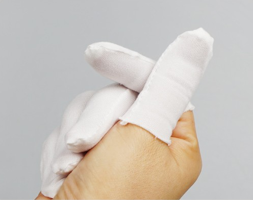Jersey Fabric Finger Cots — Jersey fabric surface detail