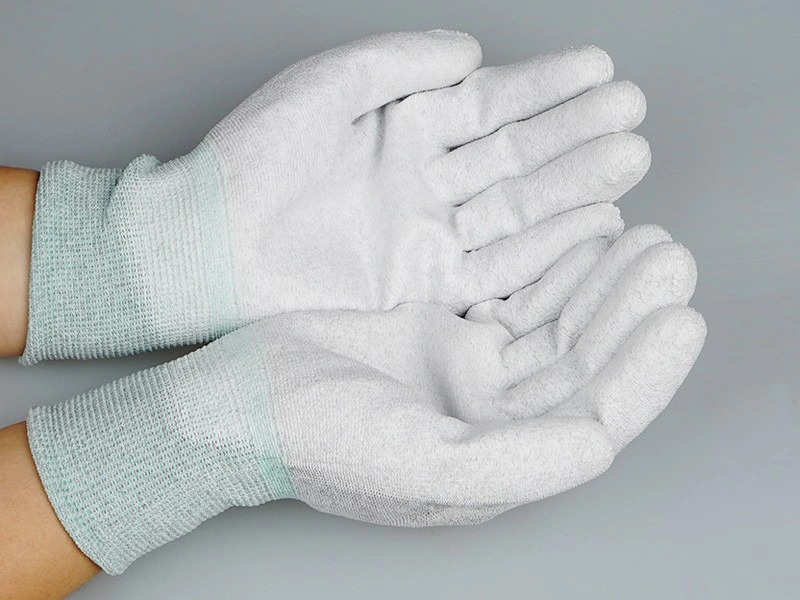 PU Palm-Coated Carbon Fiber Gloves — product detail and alternate view