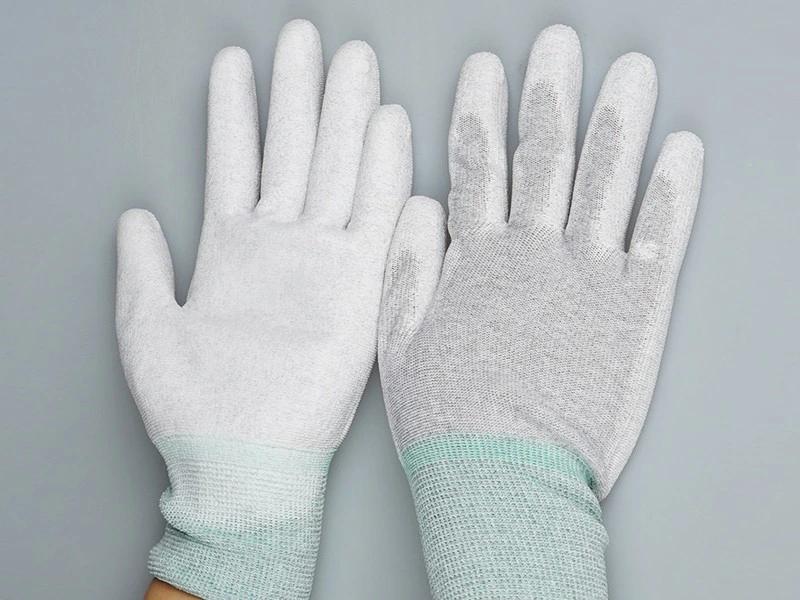 PU Palm-Coated Carbon Fiber Gloves — product detail and alternate view