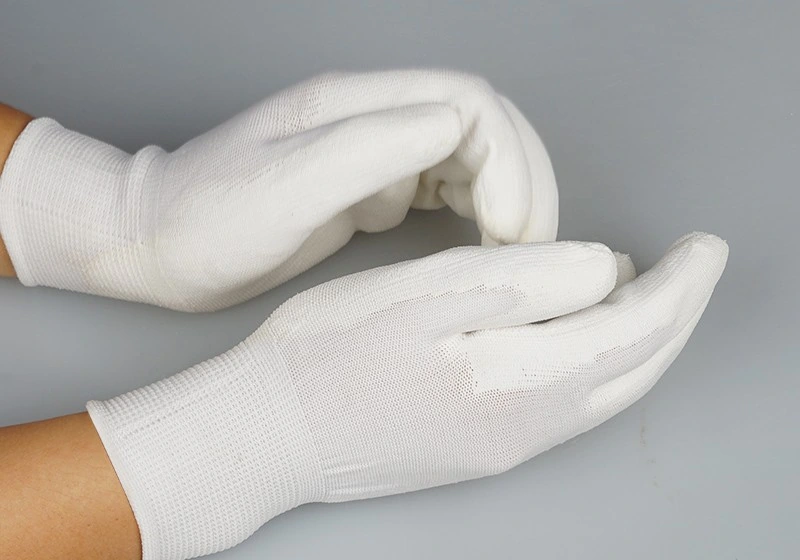 PU-Coated Nylon Gloves — product detail and alternate view