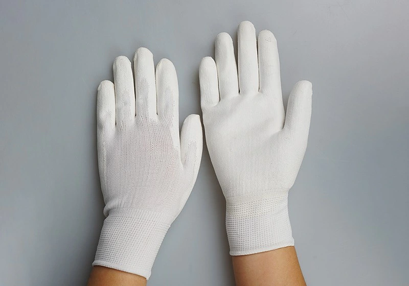 PU-Coated Nylon Gloves — product detail and alternate view