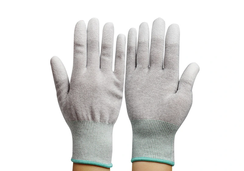 PU Fingertip-Coated Carbon Fiber Gloves — product detail and alternate view