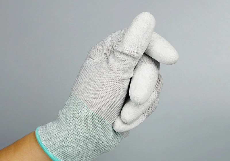 PU Fingertip-Coated Carbon Fiber Gloves — product detail and alternate view