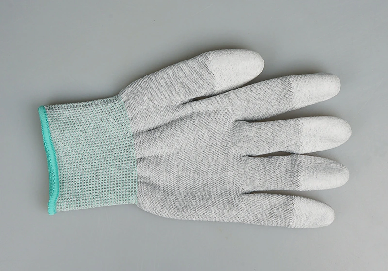 PU Fingertip-Coated Carbon Fiber Gloves — product detail and alternate view