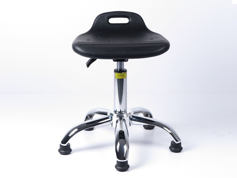 FT-515121 low-back PU ESD chair with handle opening and fixed glides